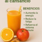 Dile Adiós al Cansancio: Batido Energizante de Naranja, Manzana y Cúrcuma